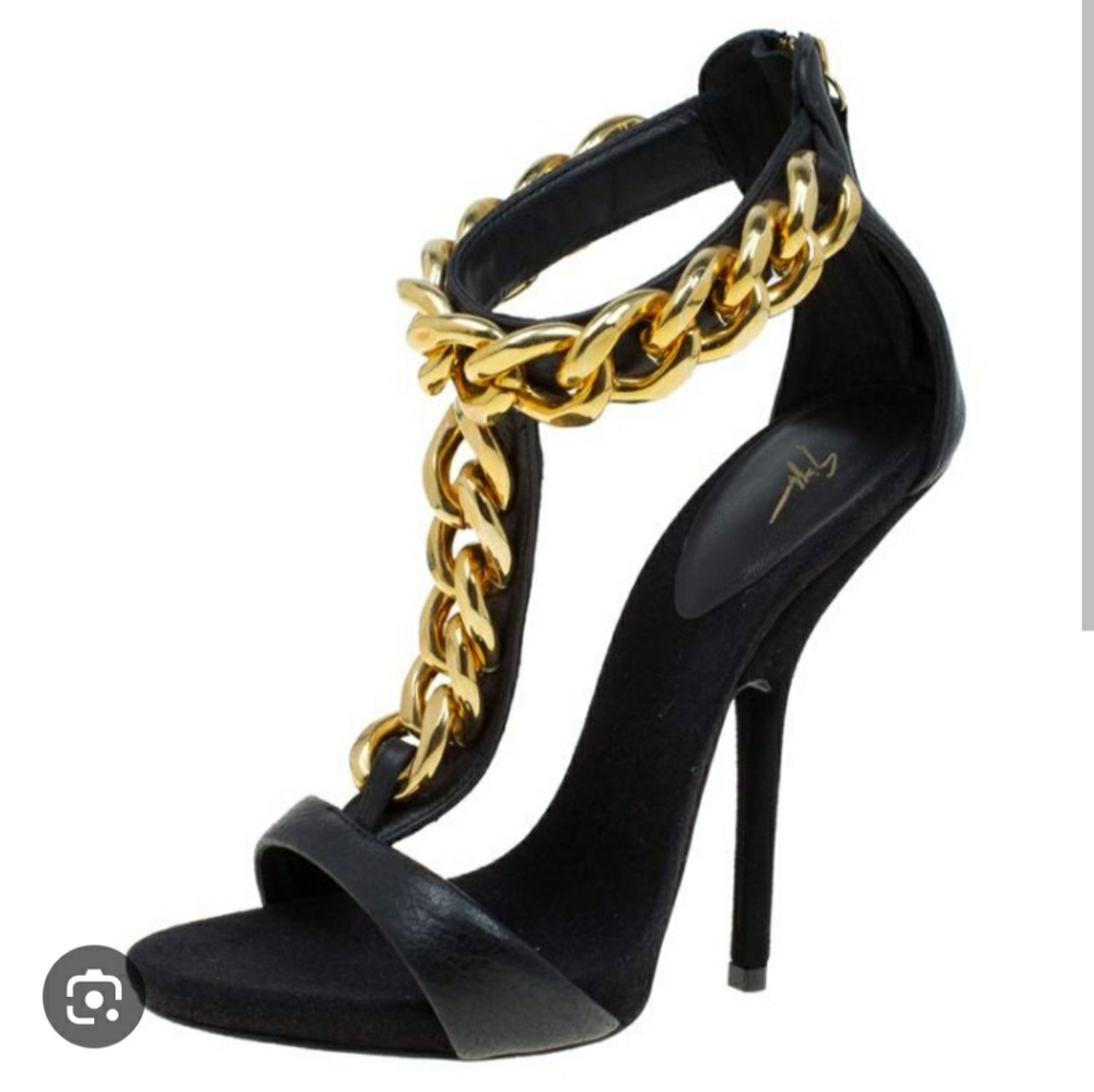 Giuseppe zanotti chain heels sandals